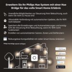 Philips Hue Bewegungsmelder Indoor – Tageslichtsensor, automatische Lichtsteuerung, sicheres Zuhause [Energie A]
