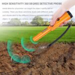 EXTSUD Tragbarer Metalldetektor & Leitungsfinder mit 360° Scan, LED Alarm, IP66 wasserdicht für Schatzsuche & Relikte