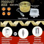 10m LED Weihnachtsband – Lichterkette für Deko, Party & Hochzeit (batteriebetrieben)