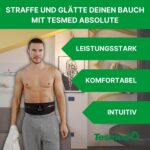 TESMED Absolute EMS-Gürtel – Elektrischer Bauchmuskeltrainer, 15 Programme, Wiederaufladbar, Made in Italy