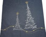 khevga Tischläufer Tischdecke Weihnachten modern mit Stickerei