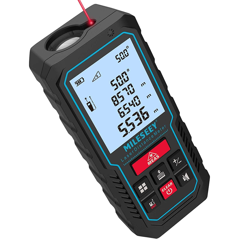 MiLESEEY Laser Entfernungsmesser – 70/120M, Elektronischer Neigungssensor, ±2mm Genauigkeit, Pythagoras, LCD-Display
