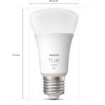 Philips Hue White E27 LED Leuchte, dimmbar, warmweiß, 806 lm – Smarte Steuerung per Sprache & App