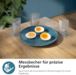 Philips Eierkocher 3000-Serie: Bis zu 6 Eier, pochiert oder gekocht, 400 W, kompakt & leicht zu reinigen