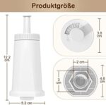 ARETHONE Wasserfilter Ersatz für Sage Kaffeevollautomaten (3–6 Stück), kompatibel mit Barista Express/Pro & mehr (SES810–SES990)