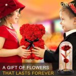 JZEEIWY Ewige Rose Geschenkbox – Rosenbär für Frauen, Mütter & Freundinnen – Perfekt für Geburtstag & Valentinstag