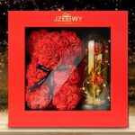 JZEEIWY Ewige Rose Geschenkbox – Rosenbär für Frauen, Mütter & Freundinnen – Perfekt für Geburtstag & Valentinstag