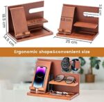 Valentinstag Geschenk für Männer - Holz Telefon Dockingstation & Nachttisch Organizer – Perfekt für Papa, Ehemann & Geburtstag! – Bild 3