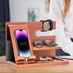 Valentinstag Geschenk für Männer - Holz Telefon Dockingstation & Nachttisch Organizer – Perfekt für Papa, Ehemann & Geburtstag! – Bild 6