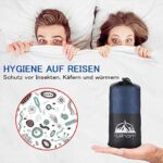 WILLNORN 2-in-1 Hüttenschlafsack – Leicht, XL & als Reisedecke nutzbar (95x220 cm) – Bild 4