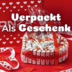 Kinderschokolade Valentinsgeschenk – Herzbox mit Kinder Riegel, Happy Hippo & mehr für sie & ihn