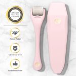 Elliya Rosa Dermaroller 0,25 mm – Microneedling für glatte Haut, inkl. Etui, perfekt für Zuhause