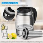 ForMe Glas-Wasserkocher 1,8L - 40–100°C - LED-Farbwechsel - BPA-frei - Teesieb & Warmhaltefunktion