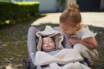 Jollein Fusssack Basic & Grain Knit – Für Babyschale & Autositz 0+ – 3/5-Punkt-Gurt – Strickmuster & Fleece