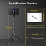 RALENO LED Videoleuchte 2er-Set, 384 LEDs, 8000mAh Akku, 180cm Stativ, Dimmbar 3200-5600K, CRI95 für YouTube & TikTok