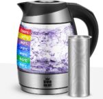 ForMe Glas-Wasserkocher 1,8L - 40–100°C - LED-Farbwechsel - BPA-frei - Teesieb & Warmhaltefunktion