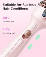 Wavytalk 38mm Thermobürste – Ionische Rundbürste für natürliche Locken, Dual-Spannung, EU-Stecker