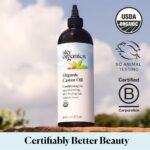 Sky Organics Bio-Rizinusöl – Kaltgepresst, Vegan, Haarpflege & Volumen
