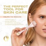 Elliya Rosa Dermaroller 0,25 mm – Microneedling für glatte Haut, inkl. Etui, perfekt für Zuhause