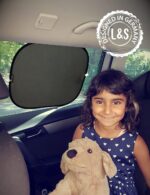 Auto Sonnenschutz Baby & Kinder | UPF50+ UV-Schutz | Nachhaltiges Nylon | Doppelte Schutzwirkung | Mit Saugnäpfen