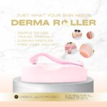 Elliya Rosa Dermaroller 0,25 mm – Microneedling für glatte Haut, inkl. Etui, perfekt für Zuhause