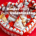 Kinderschokolade Valentinsgeschenk – Herzbox mit Kinder Riegel, Happy Hippo & mehr für sie & ihn