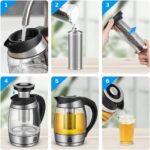 ForMe Glas-Wasserkocher 1,8L - 40–100°C - LED-Farbwechsel - BPA-frei - Teesieb & Warmhaltefunktion