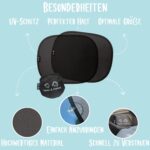 Auto Sonnenschutz Baby & Kinder | UPF50+ UV-Schutz | Nachhaltiges Nylon | Doppelte Schutzwirkung | Mit Saugnäpfen