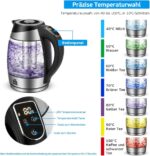 ForMe Glas-Wasserkocher 1,8L - 40–100°C - LED-Farbwechsel - BPA-frei - Teesieb & Warmhaltefunktion