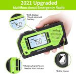 Feegar OZE Pro Notfallradio – Solar, Handkurbel, AM/FM, LCD, SOS, 2000mAh Powerbank