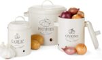 HIKITCHEN® Vorratsbehälter-Set – Stilvolle Boxen für Kartoffeln, Zwiebeln & Knoblauch – Bild 7