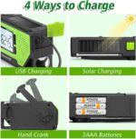 Feegar OZE Pro Notfallradio – Solar, Handkurbel, AM/FM, LCD, SOS, 2000mAh Powerbank