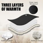 Universal Winter-Fusssack für Kinderwagen – Verdicktes Design, Dunkelgrau
