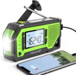 Feegar OZE Pro Notfallradio – Solar, Handkurbel, AM/FM, LCD, SOS, 2000mAh Powerbank