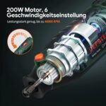 DEPSTECH 200W Multifunktionswerkzeug mit 128 Zubehörteilen, 6 Drehzahlstufen