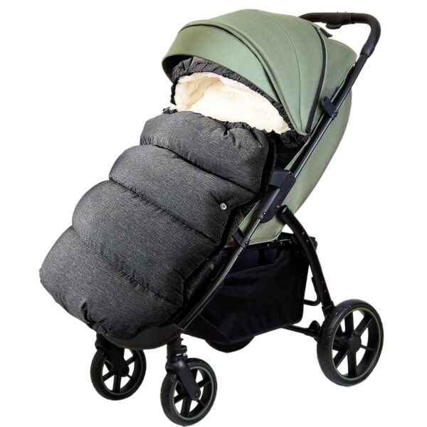 Universal Winter-Fusssack für Kinderwagen – Verdicktes Design, Dunkelgrau