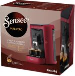 PHILIPS Senseo Maestro Kaffeepadmaschine | Kaffeestärke & Memo | 1,2L Rot