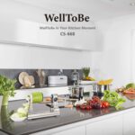 WellToBe CS 668 Spiralschneider mit 6 Klingen & 4 Saugnäpfen – Für Gemüse-Spaghetti aus Zucchini, Karotten & Co.
