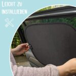 Auto Sonnenschutz Baby & Kinder | UPF50+ UV-Schutz | Nachhaltiges Nylon | Doppelte Schutzwirkung | Mit Saugnäpfen