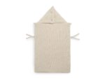 Jollein Fusssack Basic & Grain Knit – Für Babyschale & Autositz 0+ – 3/5-Punkt-Gurt – Strickmuster & Fleece