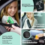 DAECOM Childream® Kindersitzerhöhung Isofix, i-Size (15-36 kg), mit Gurtpolster & Becherhalter