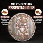 Viking Revolution Bartbalsam 4er Set – Stylt, Stärkt & Macht Weich – Sandelholz, Zeder, Bay Rum & Muskatellersalbei – 4x28g, Perfekt als Geschenk