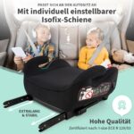 DAECOM Childream® Kindersitzerhöhung Isofix, i-Size (15-36 kg), mit Gurtpolster & Becherhalter