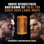 Viking Revolution Bartbürste & Kamm – Wildschweinborsten & Birnenholz – Mit Samt-Etui, Perfekt als Geschenk