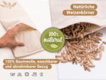 ZOLLNER Körnerkissen groß – Wärmekissen mit waschbarem Bezug, 20x53 cm, ideal für Nacken, Schultern & Koliken