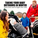 Universal Winter-Fusssack für Kinderwagen – Verdicktes Design, Dunkelgrau