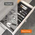 Lifewit Verstellbarer Besteckkasten – Schubladeneinsatz & Organizer für die Küche – Bild 6