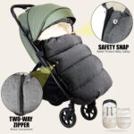 Universal Winter-Fusssack für Kinderwagen – Verdicktes Design, Dunkelgrau