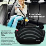 DAECOM Childream® Kindersitzerhöhung Isofix, i-Size (15-36 kg), mit Gurtpolster & Becherhalter