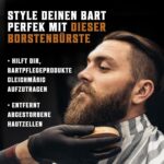 Viking Revolution Bartbürste & Kamm – Wildschweinborsten & Birnenholz – Mit Samt-Etui, Perfekt als Geschenk